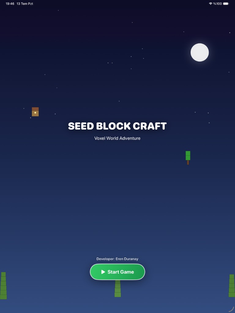 Welcome moon scene on iPad